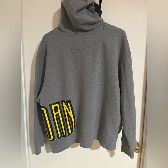 Nike Air Jordan Mens Big & Tall XXL Gray Spellout Long Sleeve Hoodie Sweatshirt - Picture 6 of 7